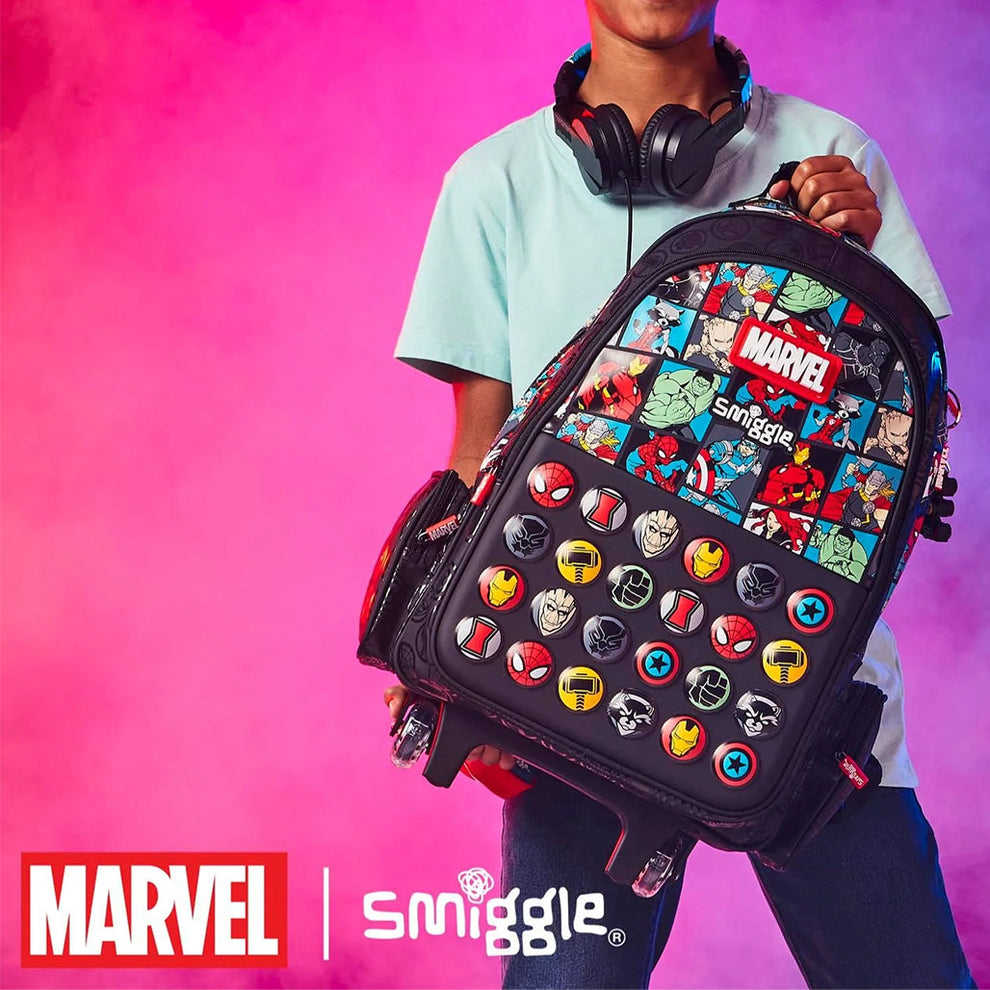 Motion-activated light-up wheels School bags
