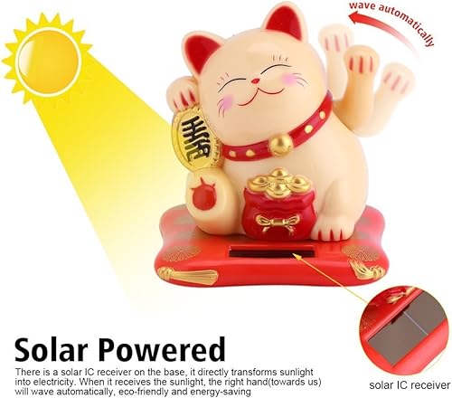 Solar Power Waving Hand Lucky Fortune Cat