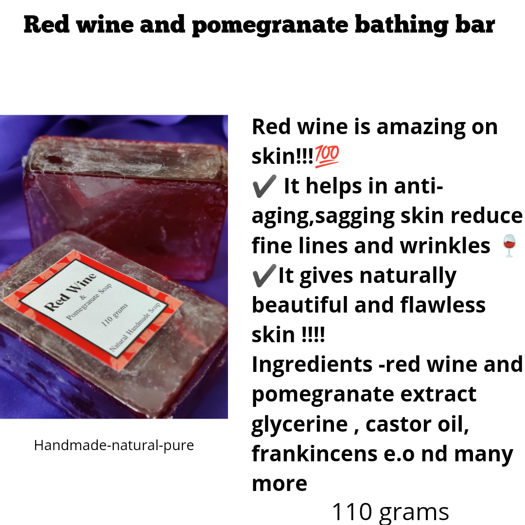 Red Wine and Pomegranate Bathing Bar