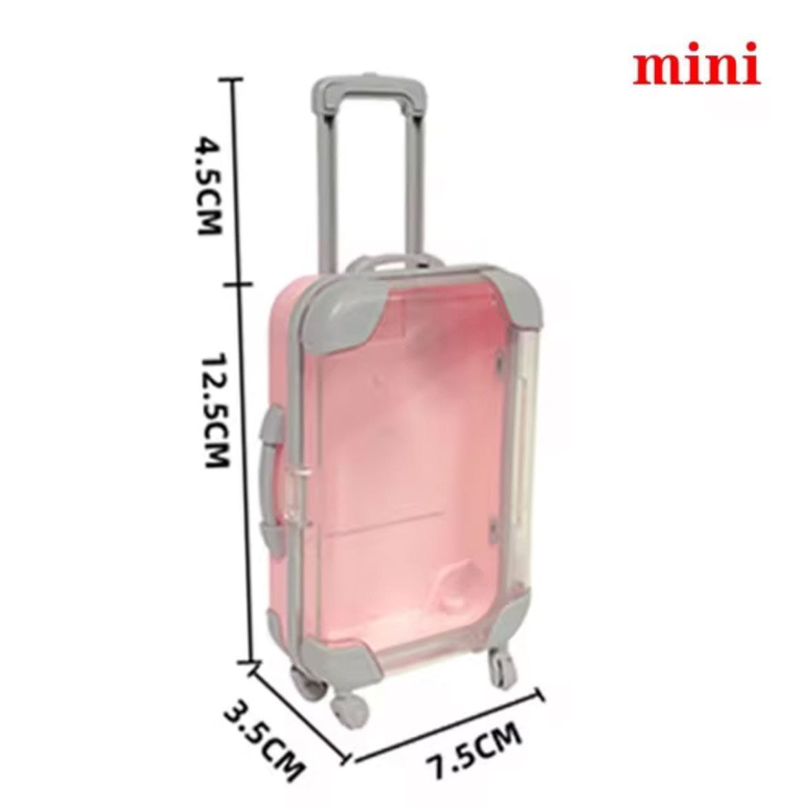 Cute Mini Trolley Suitcase for Eyelashes Storage