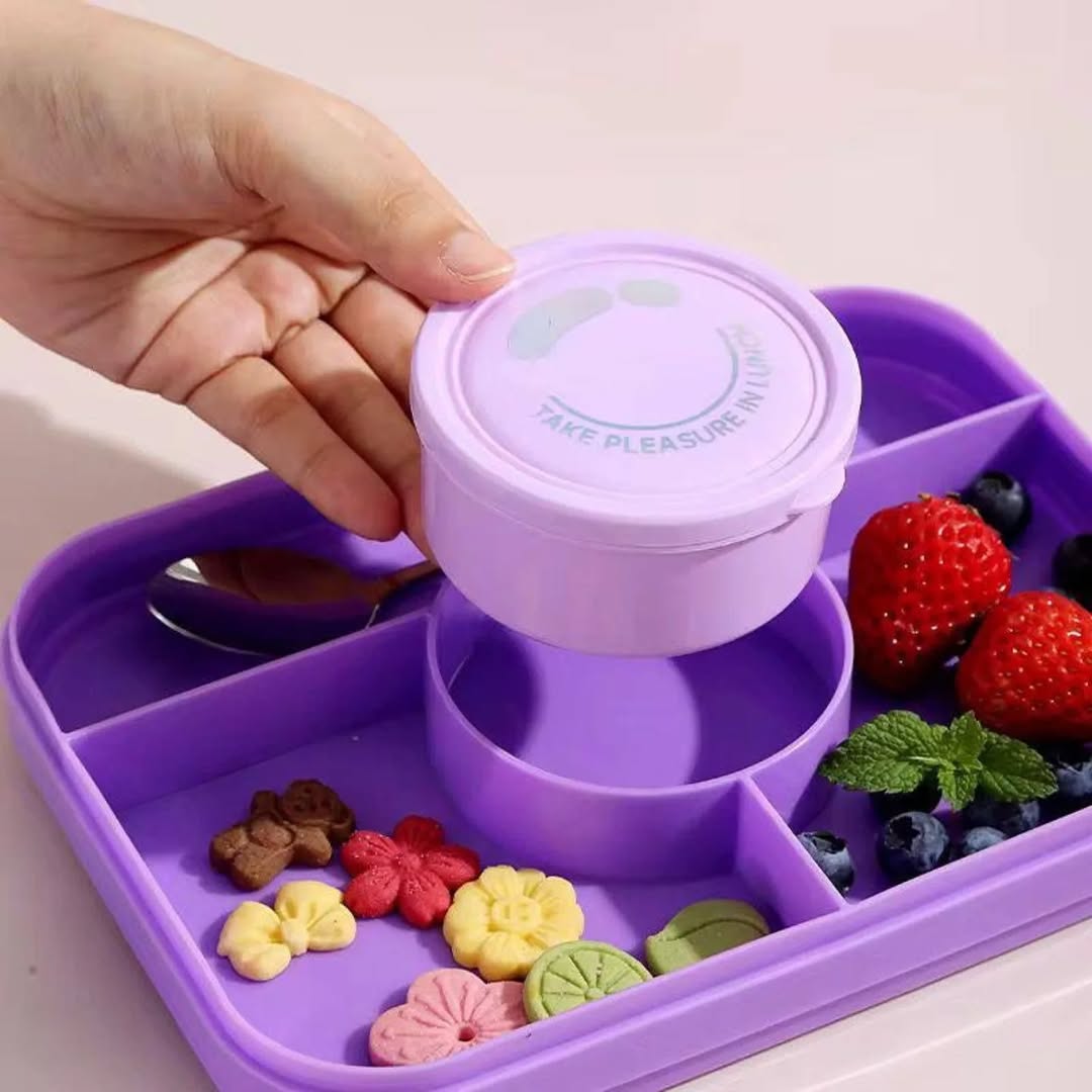 3 Grid Steel Lunch Box