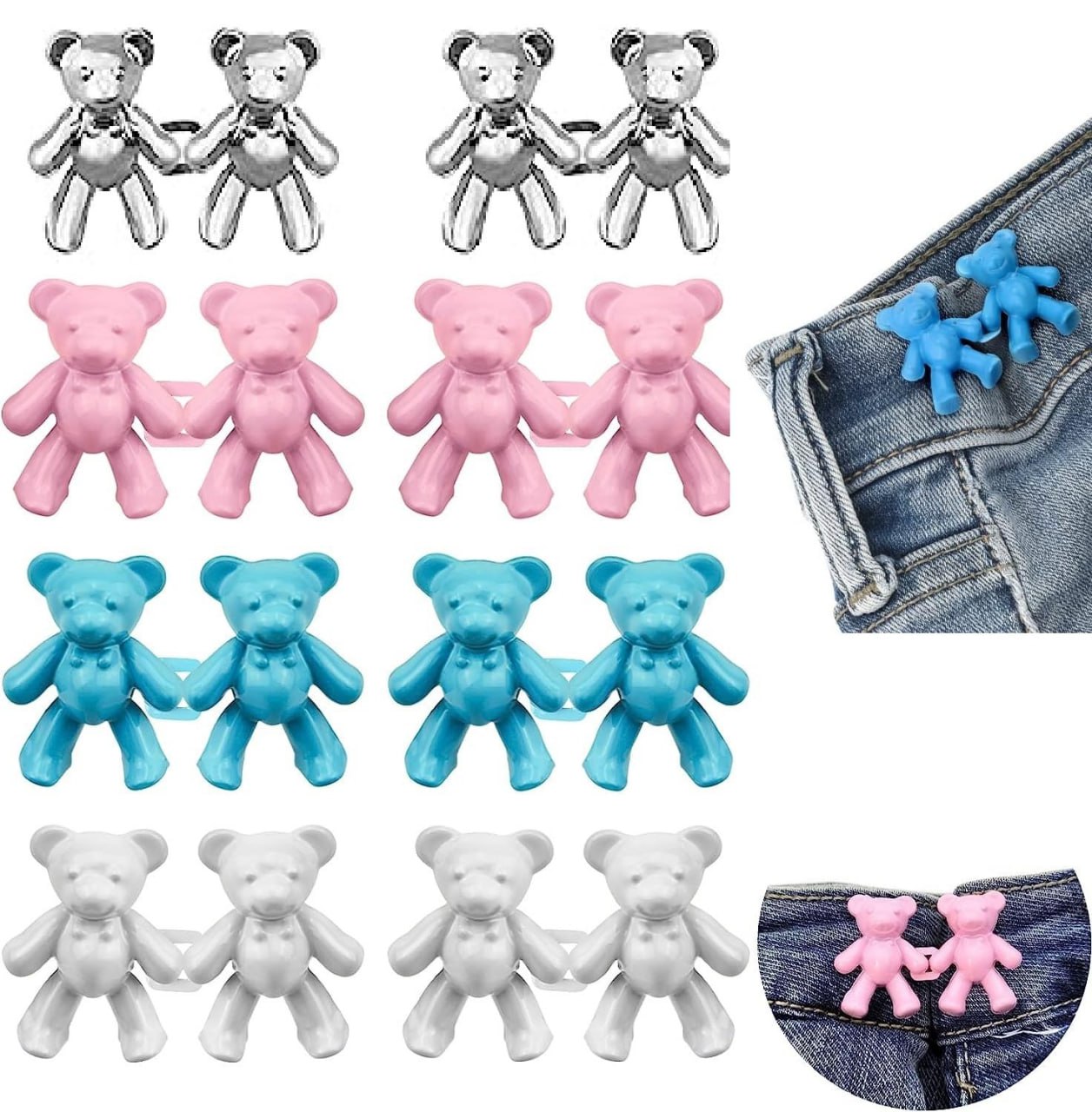 Teddy Clip Adjustable Waist Buckle (Pack of 2)