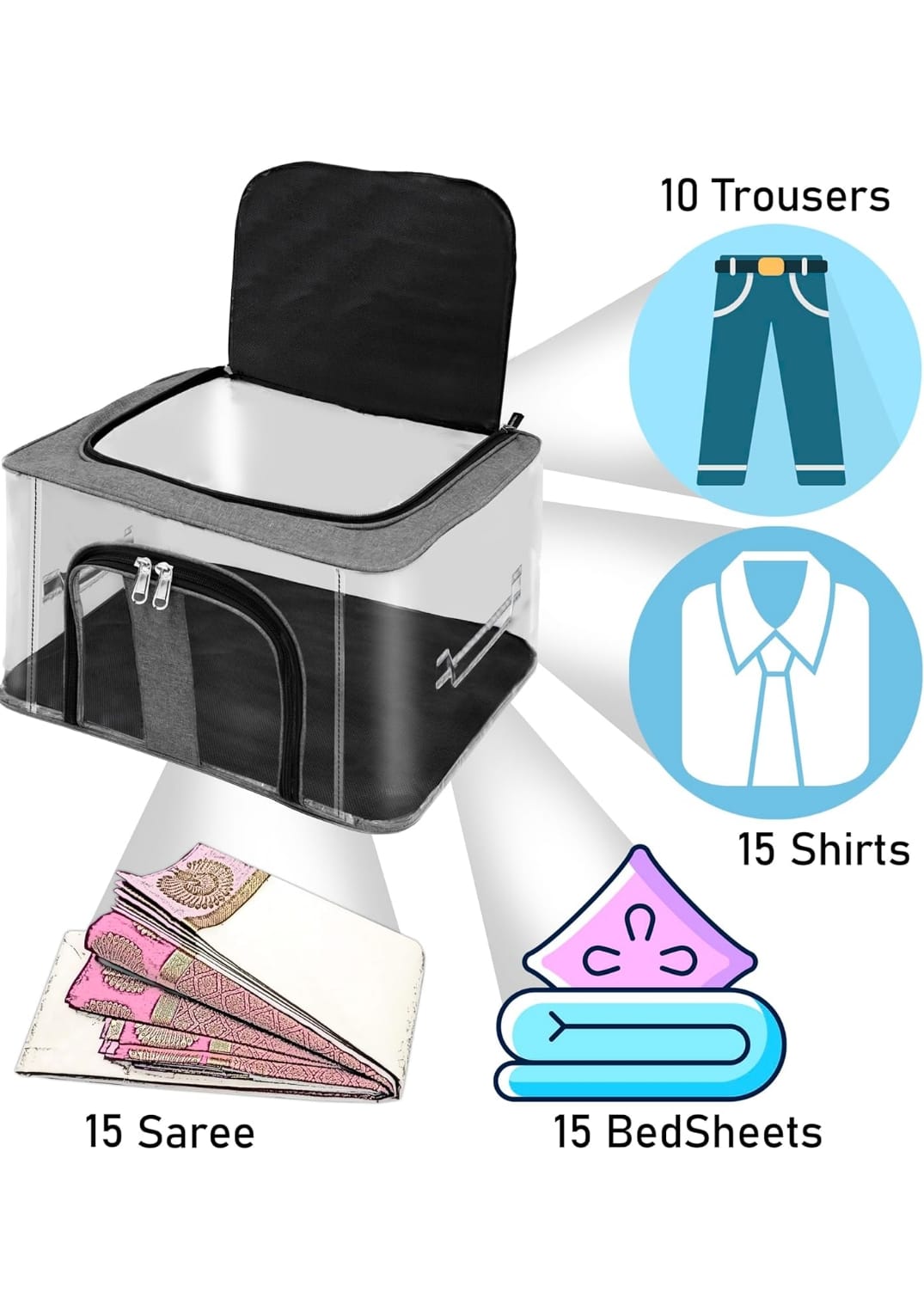 26 LTR TRANSPARENT STORAGE