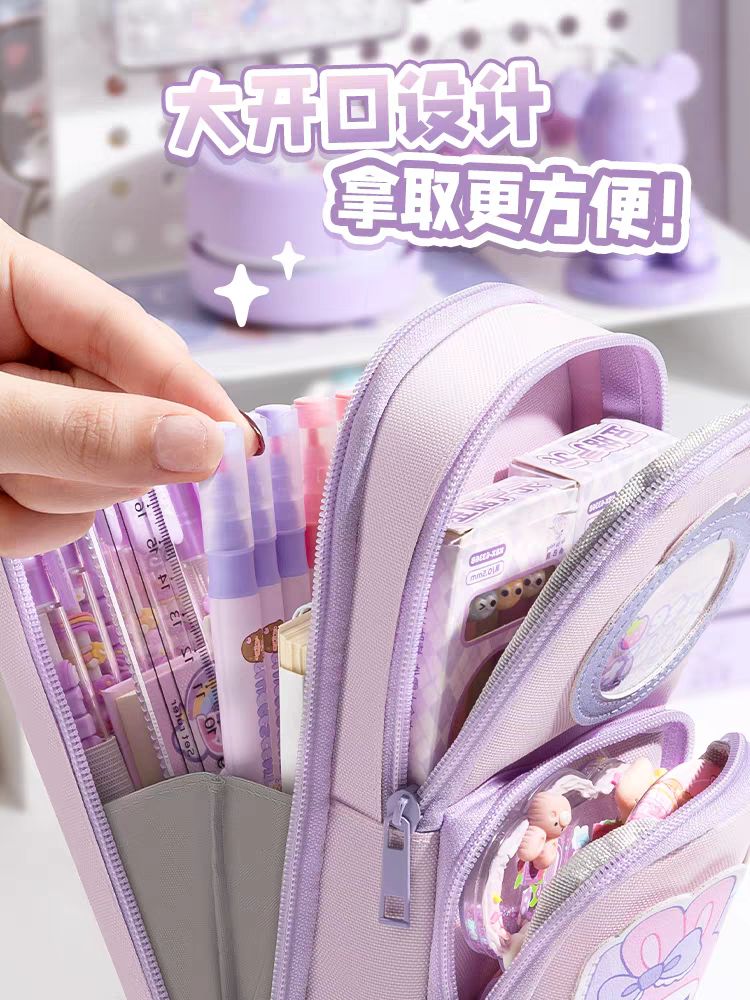 New 3 Zipper Premium Quality Kawaii Pouches