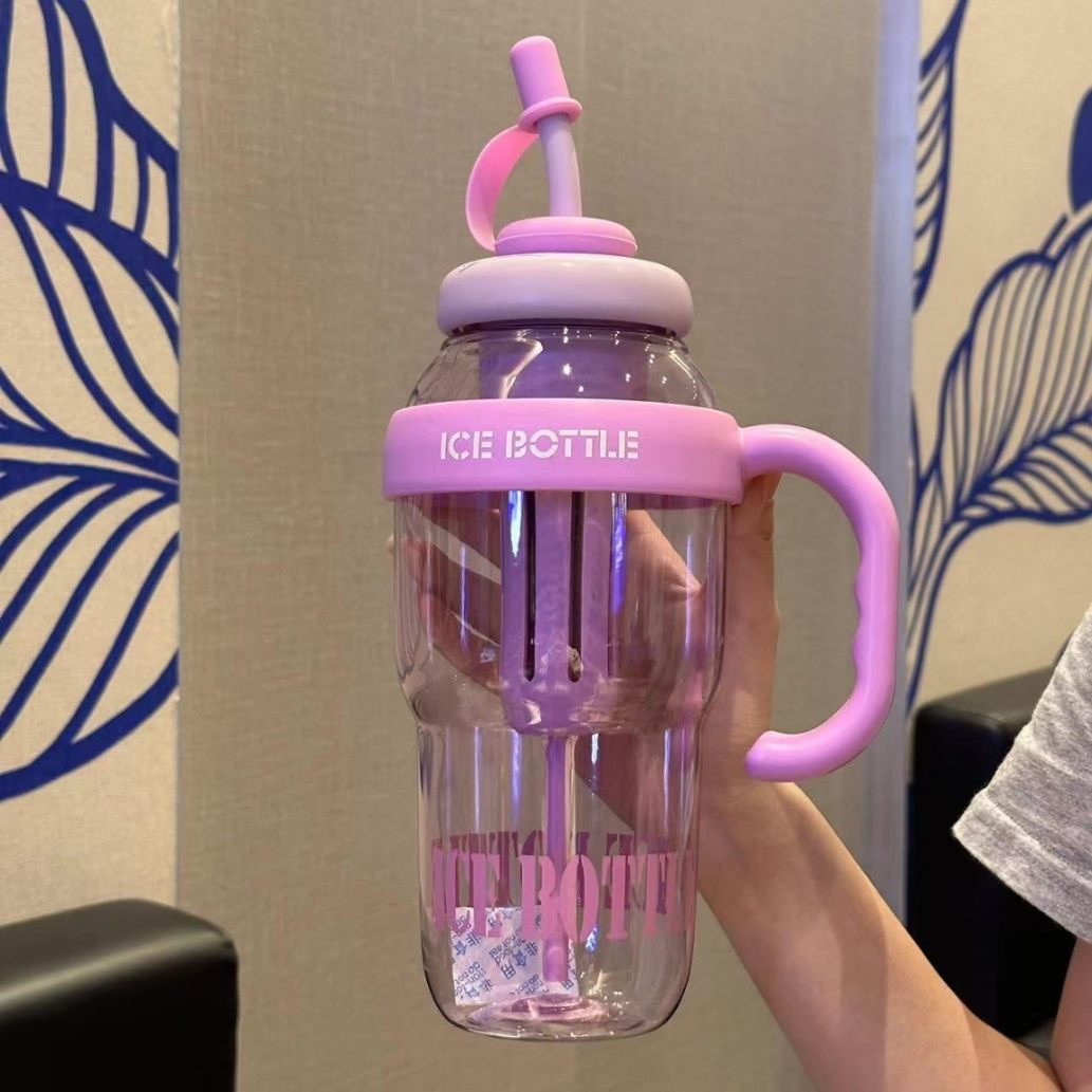 Ice Bottle with Straw