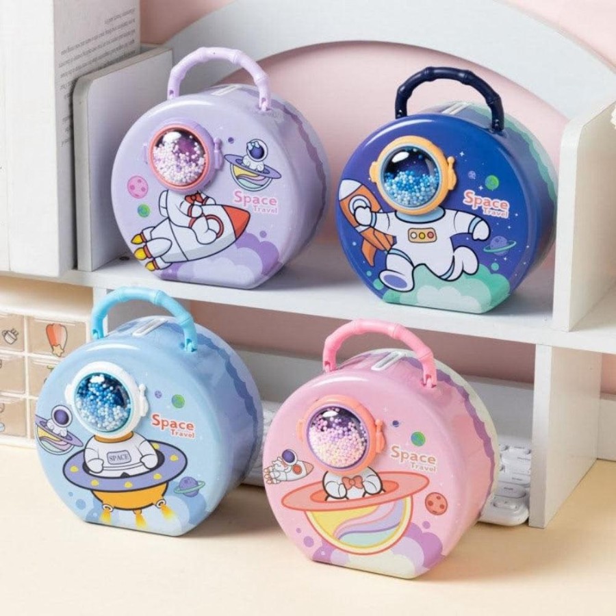 Metal Bubble Piggy Bank Money Bank with Lock Feature