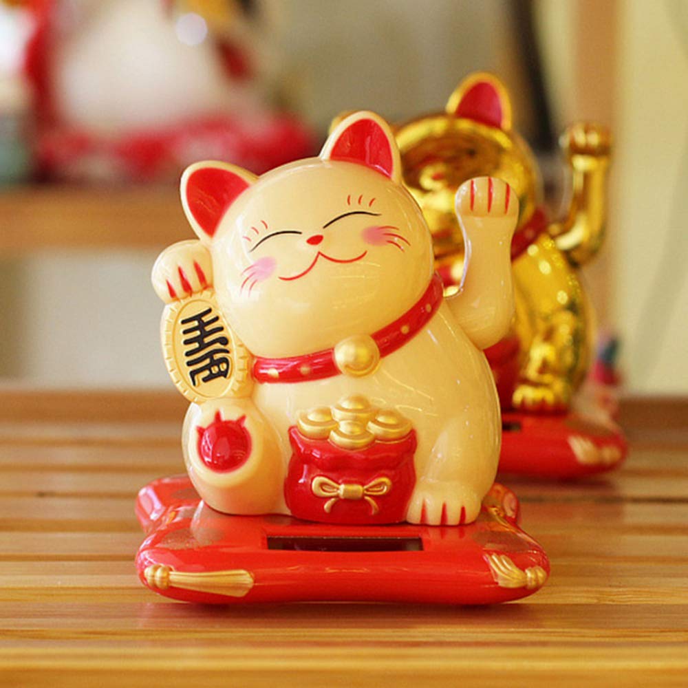 Solar Power Waving Hand Lucky Fortune Cat