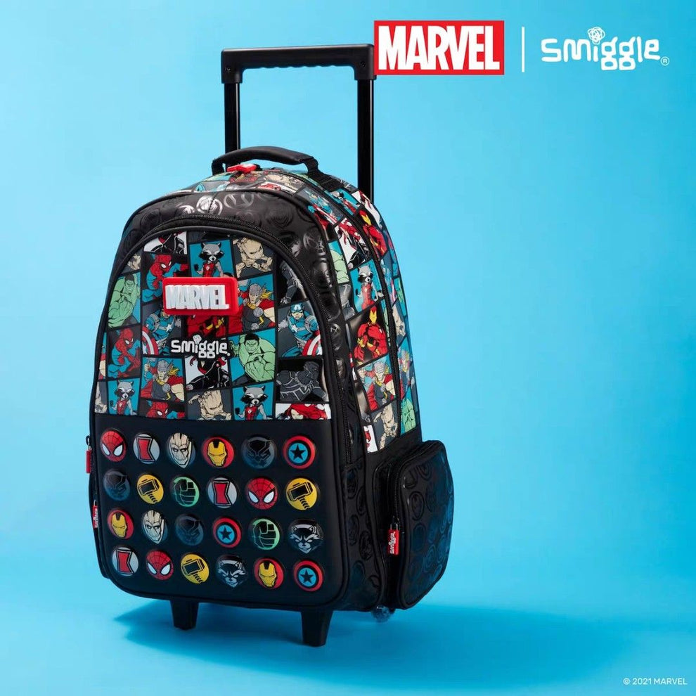 Motion-activated light-up wheels School bags