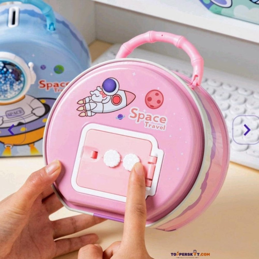 Metal Bubble Piggy Bank Money Bank with Lock Feature