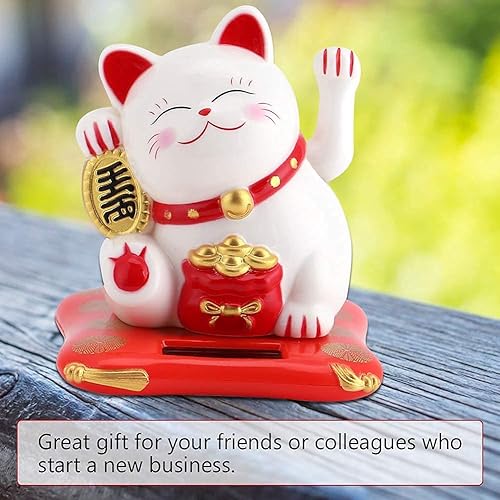 Solar Power Waving Hand Lucky Fortune Cat