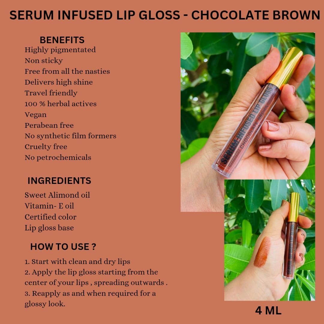 Serum Infused Lip Gloss - Chocolate Brown